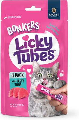Licky Tubes Grain-Free Wet Tuna Flavored Lickable Cat Treats, 4 tubes