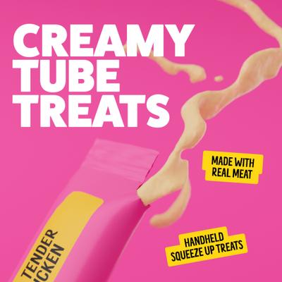 Licky Tubes Grain-Free Tender Chicken Flavored Lickable Cat Treats, 4 tubes