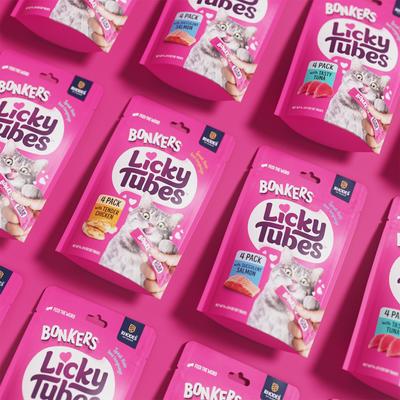 Licky Tubes Grain-Free Tender Chicken Flavored Lickable Cat Treats, 4 tubes