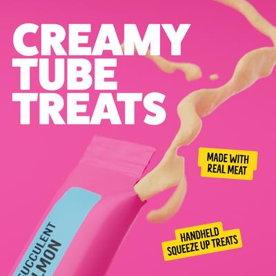 Licky Tubes Grain-Free Wet Succulent Salmon Flavored Lickable Cat Treats, 4 tubes