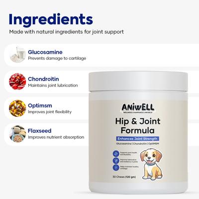 Hip & Joint Formula Chew Supplement for Dogs, 30 count