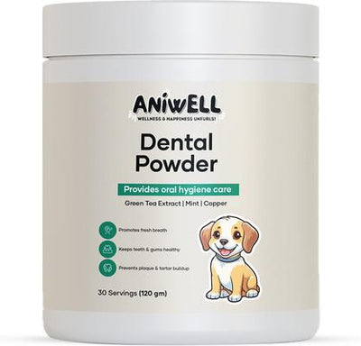 Dental Powder Supplement for Dogs, 120-g jar