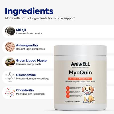 MyoQuin Powder Weight Management Supplement for Dogs, 120-g jar