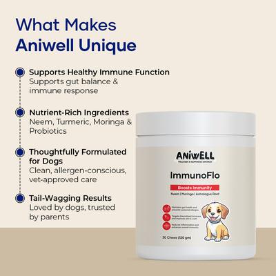 ImmunoFlo Chew Allergy Supplement for Dogs, 30 count