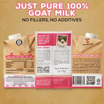 Gut Health Support Goat Milk All-Natural Dog & Cat Food Topper, 16-fl oz