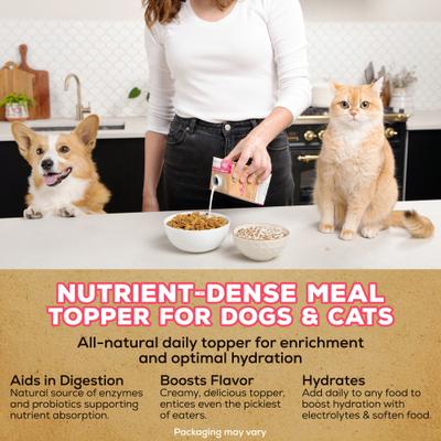 Gut Health Support Goat Milk All-Natural Dog & Cat Food Topper, 16-fl oz