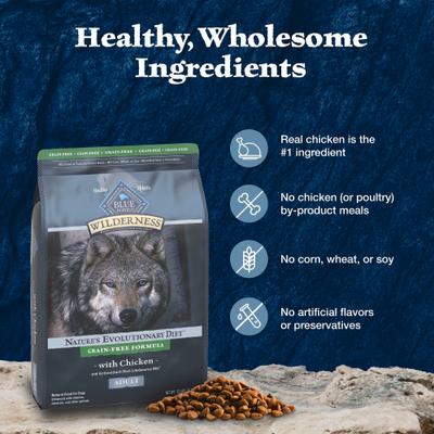 Wilderness Chicken Recipe Adult High-Protein Grain-Free Dry Dog Food, 13-lb bag