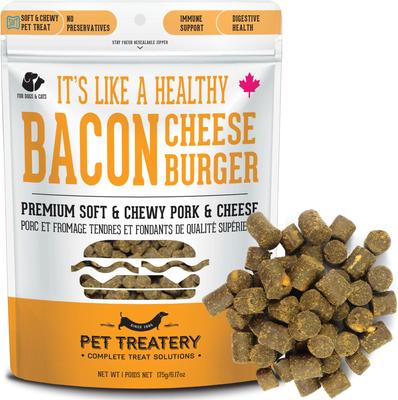It's like a Healthy Bacon Cheeseburger Pork & Cheese Soft Chew Dog & Cat Treats, 6.17-oz bag