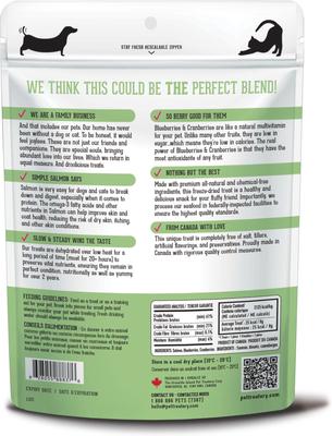 Salmon, Blueberry, & Cranberry Grain-Free Dehydrated Dog & Cat Treats, 2.82-oz bag