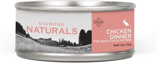 Naturals Chicken Dinner Adult & Kitten Canned Cat Food, 5.5-oz, case of 24