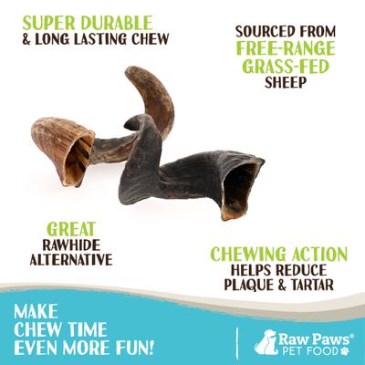 Lamb Horns Dog Chew, Large, 2 count