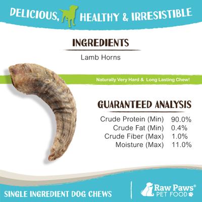 Lamb Horns Dog Chew, Large, 2 count