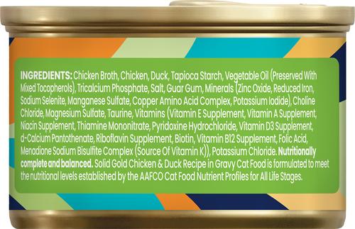 Nature's Harmony Chicken & Duck Grain-Free Shreds in Gravy Wet Cat Food, 2.8-oz can, 12 count