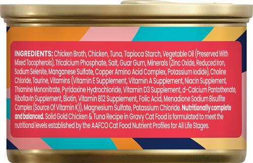 Nature's Harmony Chicken & Tuna Recipe in Gravy Grain-Free Wet Cat Food, 2.8-oz can, 12 count