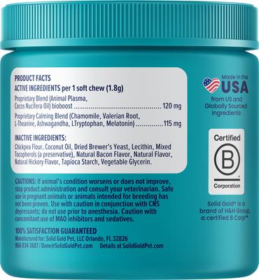 Keep Calm & Wag On Calming Aid Chew Supplement for Dogs, 120 count