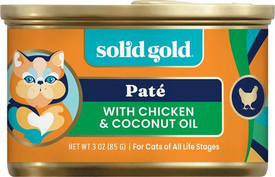 Comida enlatada para gatos Tropical Blendz con paté de pollo y aceite de coco, sin cereales, 3 oz, caja de 12