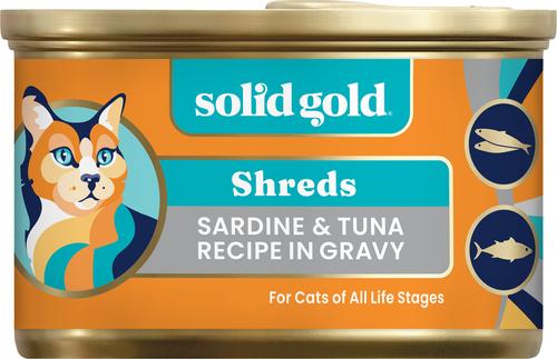 Comida húmeda para gatos Five Oceans Variety Pack Grain-Free Shreds in Gravy, lata de 3 oz, caja de 12