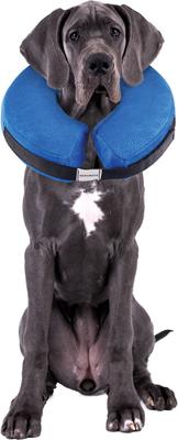 Collar inflable protector para recuperación de mascotas, suave y no obstruye la visión, para perros y gatos, color rosquilla y fresa, grande