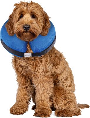 Collar inflable protector para recuperación de mascotas, suave y no obstruye la visión, para perros y gatos, color rosquilla y fresa, grande