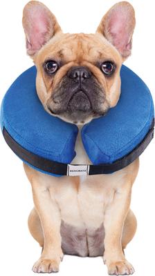Collar inflable protector para recuperación de mascotas, suave y no obstruye la visión, para perros y gatos, color rosquilla y fresa, grande