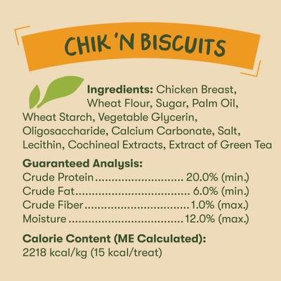 Golosinas para perros Chik 'n Biscuits sin cereales, bolsa de 2,21 lb