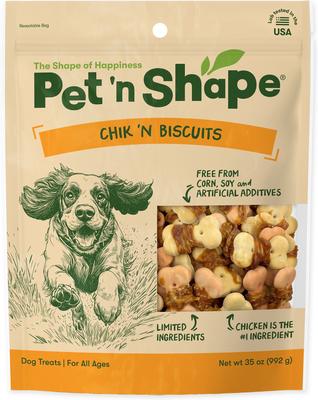 Golosinas para perros Chik 'n Biscuits sin cereales, bolsa de 2,21 lb