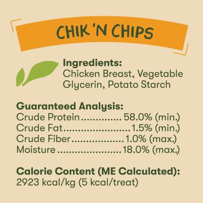 Grain-Free Chik 'n Chips Dog Treats, 1-lb bag, bundle of 2