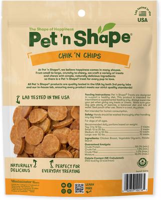 Grain-Free Chik 'n Chips Dog Treats, 1-lb bag, bundle of 2