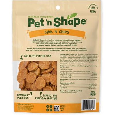 Golosinas para perros Chik 'n Chips sin cereales, bolsa de 1 lb, paquete de 2