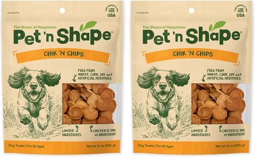Grain-Free Chik 'n Chips Dog Treats, 1-lb bag, bundle of 2