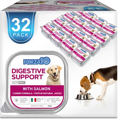 Actiwet Digestive Support with Salmon Wet Dog Food, 3.5-oz, case of 12