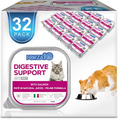 Actiwet Digestive Support with Salmon Wet Cat Food, 3.5-oz, case of 12