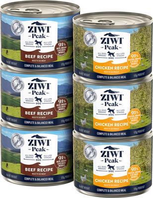 Peak Variety Pack Adult Grain-Free Beef, Chicken Pate Canned Dog Food, 6-oz can, case of 6