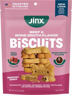Beef & Bone Broth Biscuits Crunchy Dog Treats, 64-oz bag