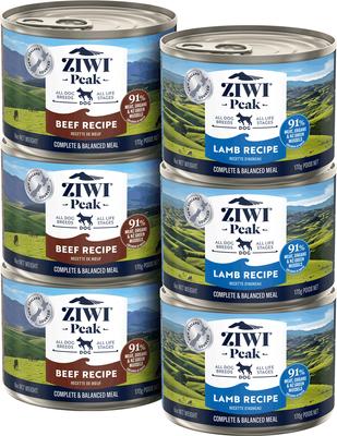 Peak Variety Pack Adult Grain-Free Beef, Chicken Pate Canned Dog Food, 6-oz can, case of 6