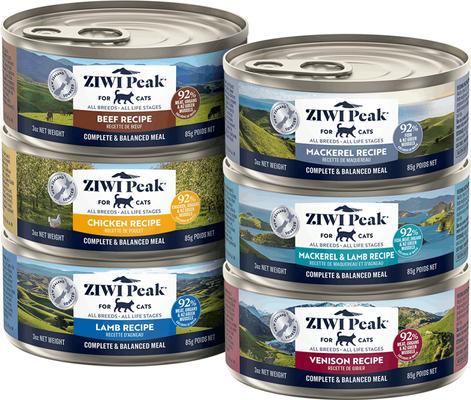 Peak Beef, Chicken, Lamb, Mackerel & Lamb, Mackerel, Venison Variety Pack Grain-Free Canned Cat Food, 3-oz can, case of 6