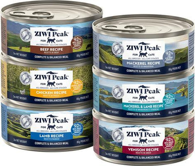 Peak Beef, Chicken, Lamb, Mackerel & Lamb, Mackerel, Venison Variety Pack Grain-Free Canned Cat Food, 3-oz can, case of 6