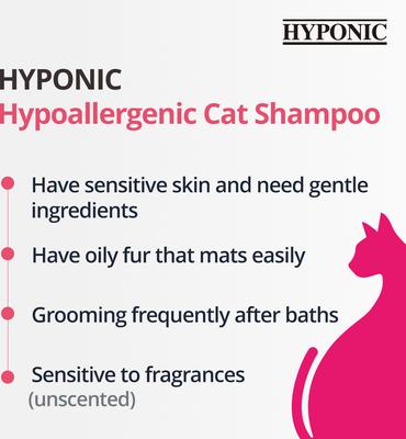 Hypoallergenic Unscented Cat Shampoo, 10.1-fl oz bottle