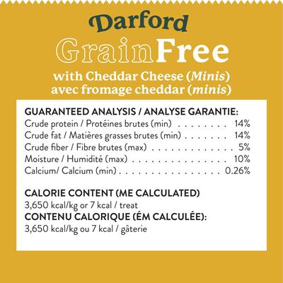 Mini premios para perros con queso cheddar horneado sin cereales, bolsa de 355 g