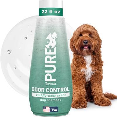 Champú para perros y gatos PURE Cuddly Clean con control de olores, botella de 22 onzas líquidas