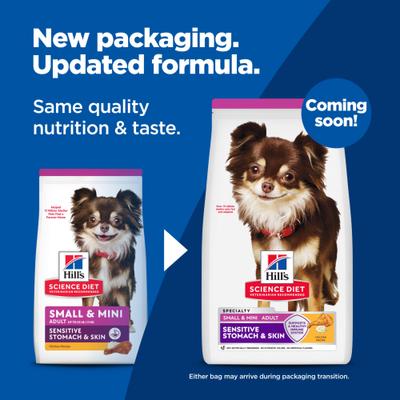 Adult Sensitive Stomach & Sensitive Skin Small Breed & Mini Breed Chicken Recipe Dry Dog Food, 4-lb bag