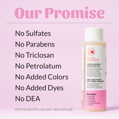 Happy Puppy Probiotic Cat & Dog Shampoo & Conditioner, 16-fl oz bottle