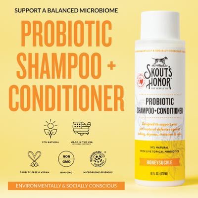 Probiotic Honeysuckle Pet Shampoo & Conditioner, 16-fl oz bottle