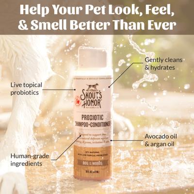 Dog of the Woods Probiotic Dog Shampoo & Conditioner, 16-fl oz bottle