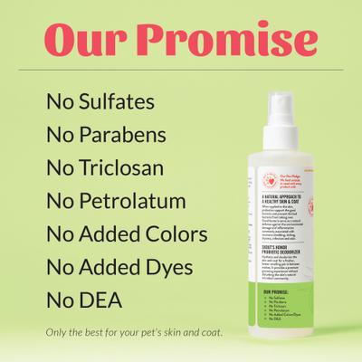 Desodorante en aerosol probiótico para perros y gatos con aroma a coco natural Sunkissed, botella de 8 onzas líquidas