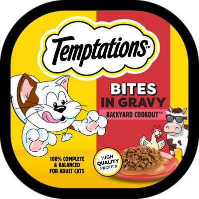 Bites in Gravy Flavor Variety Wet Cat Food, 3.5-oz tray, case of 12