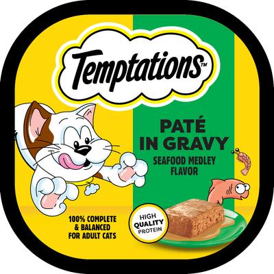 Seafood Medley Flavor Pate in Gravy Wet Cat Food, 3.5-oz tray, case of 24