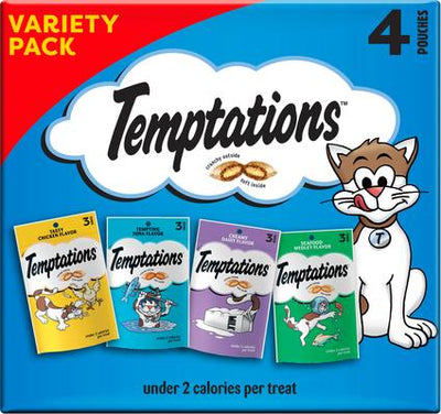 Feline Favorites Classic Variety Pack Soft & Crunchy Cat Treats, 3-oz bag, case of 4