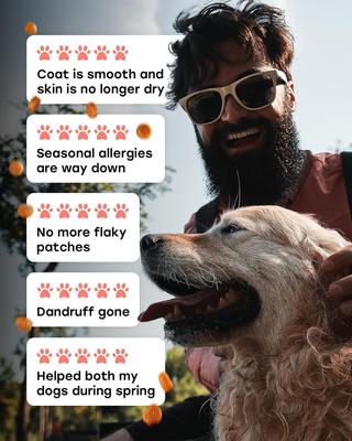 Omega 3-6 Skin & Coat Salmon Flavor Soft & Chewy Dog Treats, 140 count