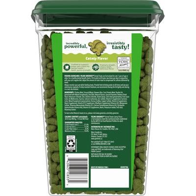 Golosinas dentales naturales para gatos adultos con sabor a hierba gatera Feline, envase de 21 oz